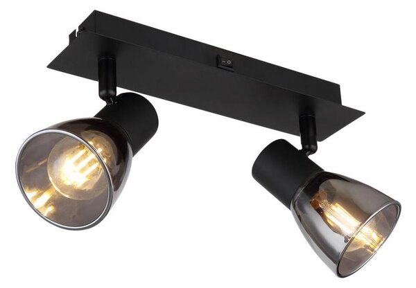 Spot de perete CLAUDE 2xE14/40W/230V negru Globo 54307-2