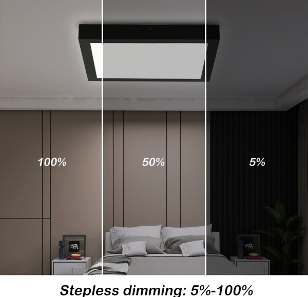 Brilagi-LED Corp de iluminat pentru baie dimerizabil FRAME SMART, LED/24W/230V, IP44, negru + telecomandă