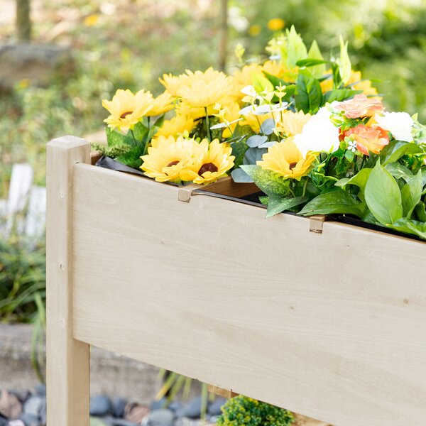 Outsunny Jardiniera din lemn pentru gradina, 123x54x74cm, maro | Aosom Romania