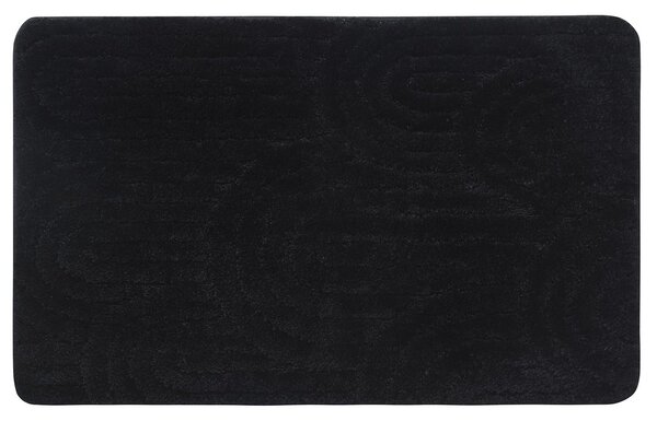 Aqualine Covoraș de baie Aqualine, RIST, 50x80cm, 100% poliester, antiderapant, negru, NI8591