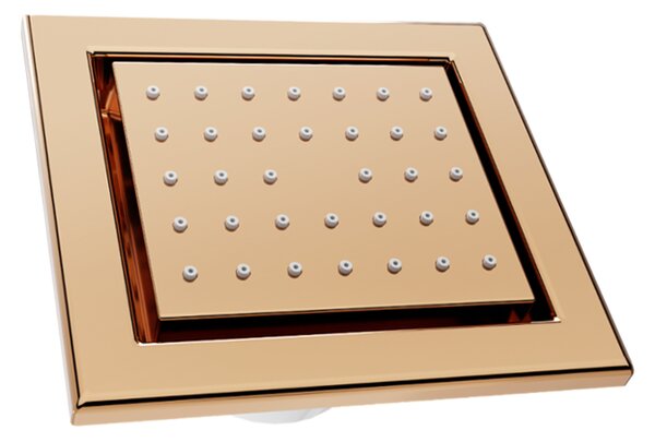 Mexen - duză de duș pentru podea, pătrată, 130x120 mm, roz-aurie, 79365-60