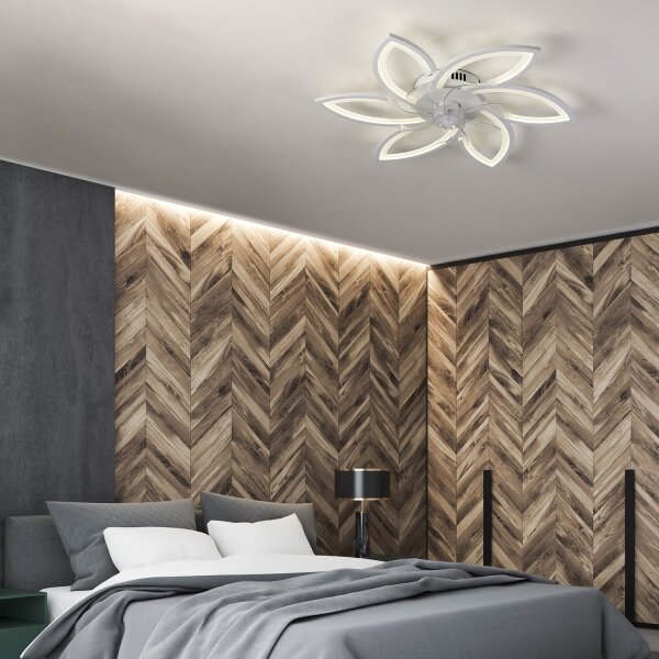 BRILAGI-LED Lampă reglabilă cu ventilator LED/50W/230V 3000-6500K alb+DO