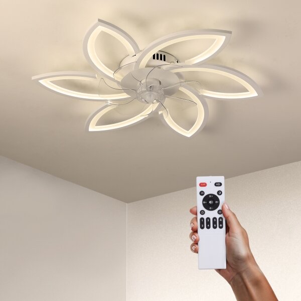 BRILAGI-LED Lampă reglabilă cu ventilator LED/50W/230V 3000-6500K alb+DO