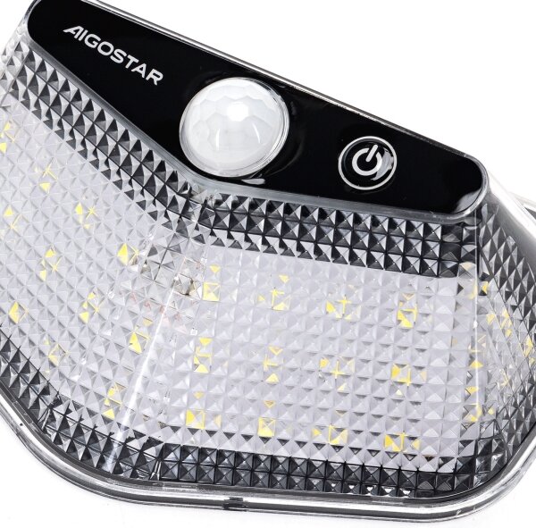 Aigostar - Lampă solară LED cu senzor LED/3,7V 6500K 500 mAh IP65 neagră