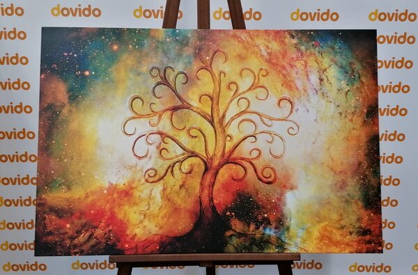 Tablou copac al vieții cu abstracție a galaxiei