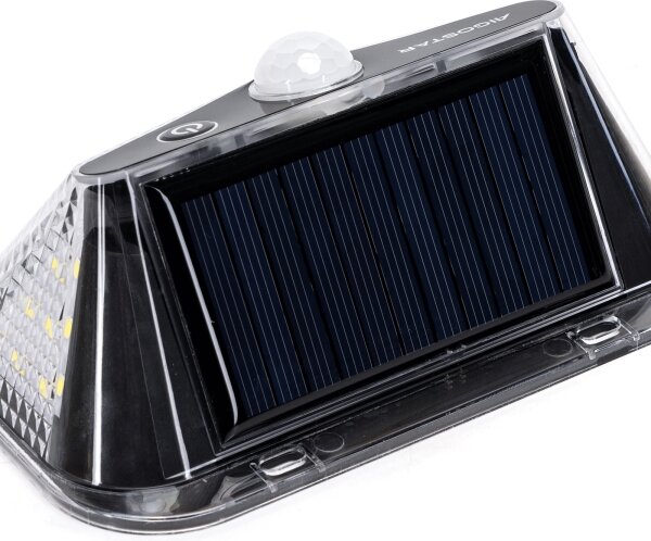 Aigostar - Lampă solară LED cu senzor LED/3,7V 6500K 500 mAh IP65 neagră