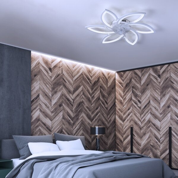 BRILAGI-LED Lampă reglabilă cu ventilator LED/50W/230V 3000-6500K alb+DO