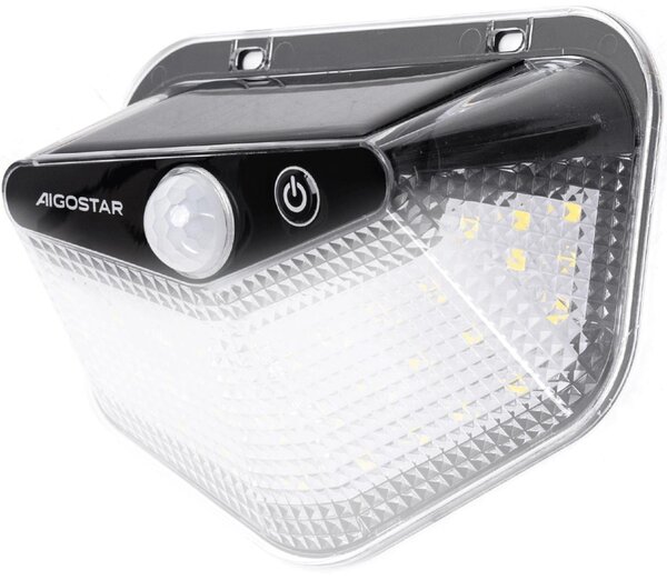 Aigostar - Lampă solară LED cu senzor LED/3,7V 6500K 500 mAh IP65 neagră