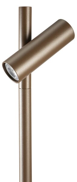 LEDS-C4 Spot LED cu vârf de sol Juncus 1, maro, 2.700 K, Maro / Rugină, Aluminiu, Modern