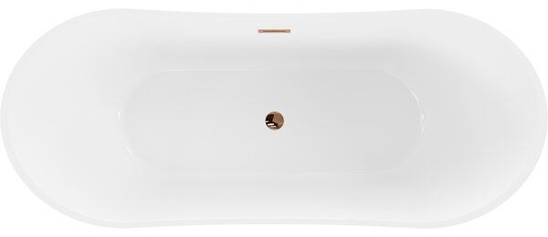 Mexen Celia, cadă de sine stătătoare 170 x 75 cm, alb, preaplin auriu roz, 52331707500-60