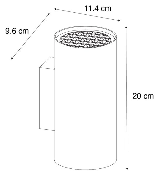 Aplică de perete de design aurie rotundă cu 2 lumini - Sab Honey