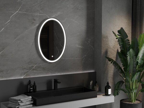 Mexen Elz, oglinda baie LED cu iluminare din spate 50 x 70 cm, 6000K, anti-aburire, 9802-050-070-611-00