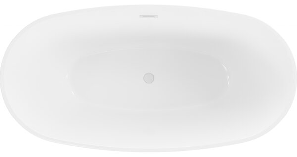 Mexen Eris, cadă de sine stătătoare 180 x 95 cm, alb, preaplin alb, 53441809500-20