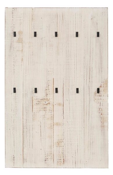 Cuier de perete din lemn masiv de pin Støraa Santana, alb