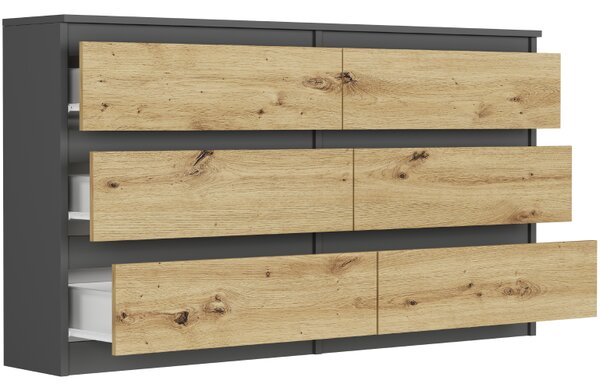 Comoda modernă R-140 - diferite variante de culori antracit mix artisan