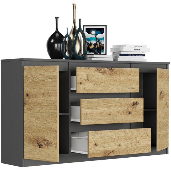 Comoda spațioasă R-140-S3 - diferite variante de culoare Alb