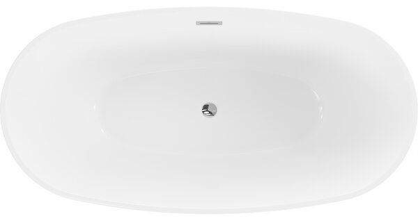 Mexen Eris, cada de baie de sine stătătoare 180 x 95 cm, alb, preaplin cromat, 53441809500-01