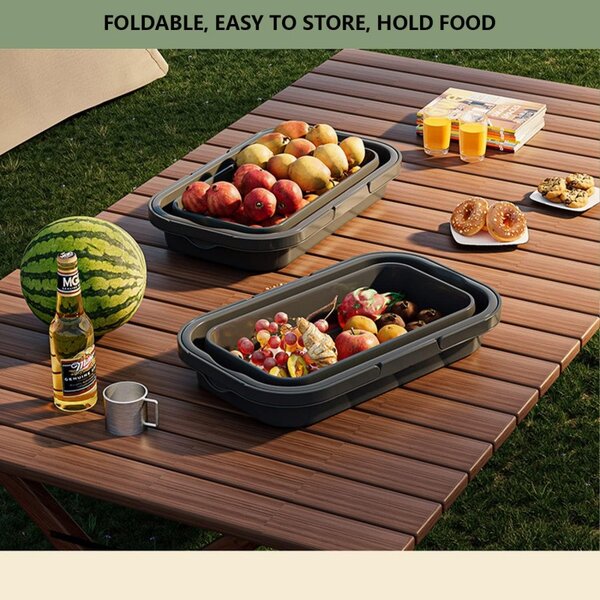 Cos de picnic pliabil TRIGO 3in1, gri