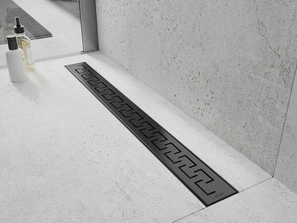 Mexen Flat 360°, canal de duș din oțel inoxidabil model M15 50 cm, negru mat, 1724050-40