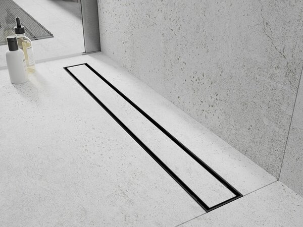 Mexen Flat ABS, scurgere de duș 2 în 1 60 cm, negru mat, 1769060