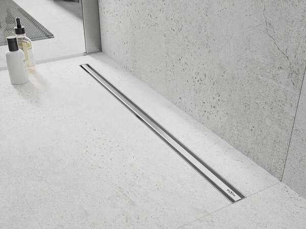 Rigolă de duș Mexen Flat 360° Slim 50 cm, oțel periat, 1041050