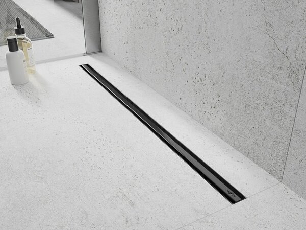 Rigolă de duș Mexen Flat 360° Slim 50 cm, negru mat, 1741050