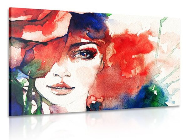 Tablou abstract portret al unei femei