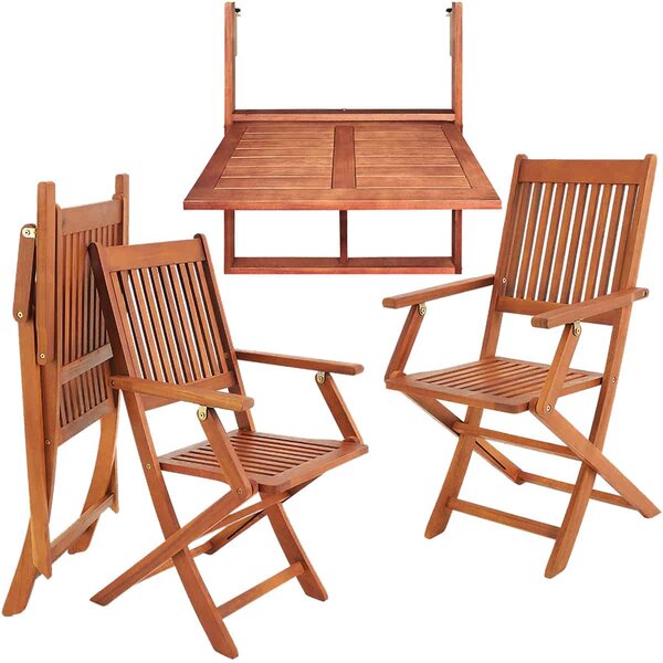 Deuba Set de balcon din lemn - acacia