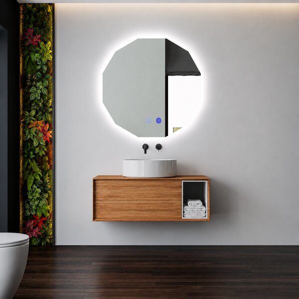 Oglindă de baie cu iluminare LED integrată – 3 culori Oriana