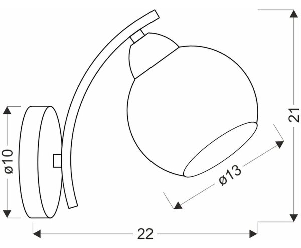 Lampă de perete AMOS 1xE27/40W/230V auriu