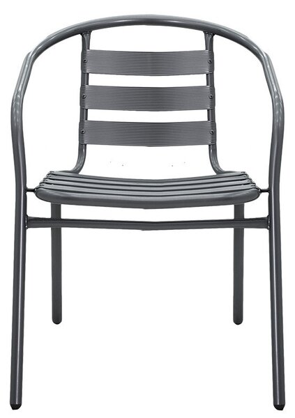 Scaun exterior Tade din metal de culoare gri inchis