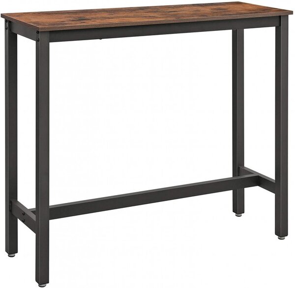 Masa Bar Model Cade, 120x40x100 cm, Maro Rustic/Negru