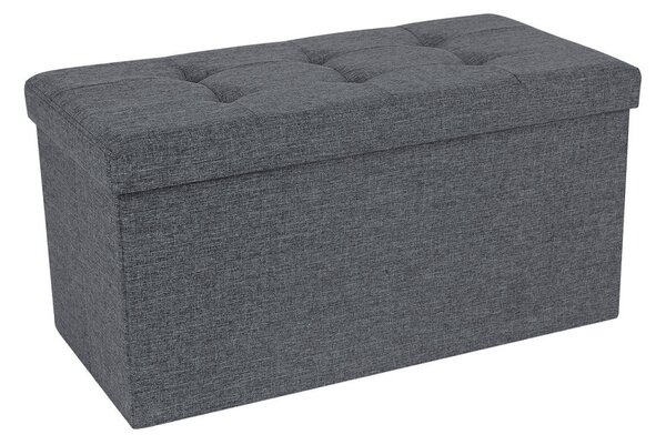 Banca hol tip Cufar Model Aliana, Gri, 76x38x38 cm