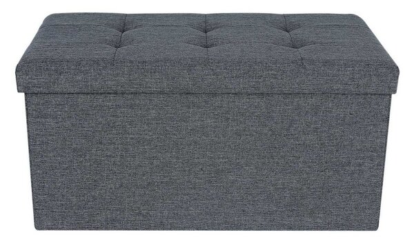Banca hol tip Cufar Model Aliana, Gri, 76x38x38 cm