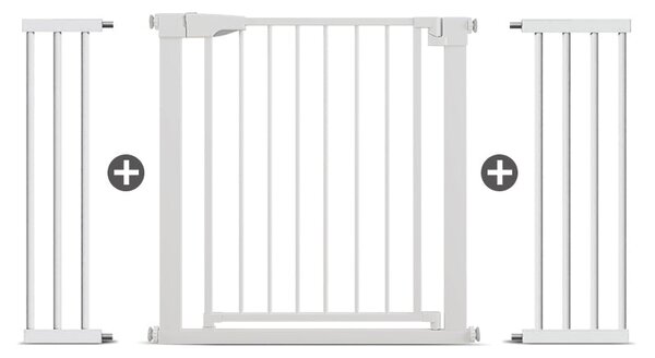 Poartă de Siguranță ECO 90° pentru Copii și Animale 76 x 125-131 cm, ALB