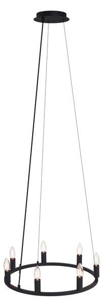 Lampa suspendată industrială neagră cu 7 lumini - Knight