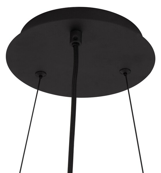 Lampa suspendată industrială neagră cu 7 lumini - Knight