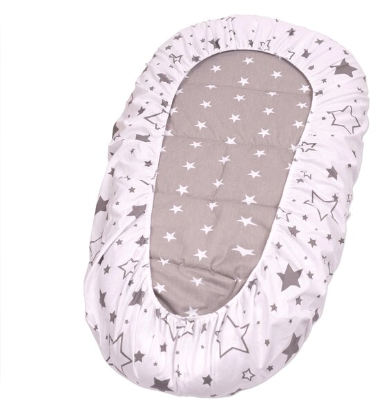 Set 2 Huse tip cearceaf cu elastic roata pentru baby nest Kidizi Forest Friends Kitten Love, include zona centrala impermeabila
