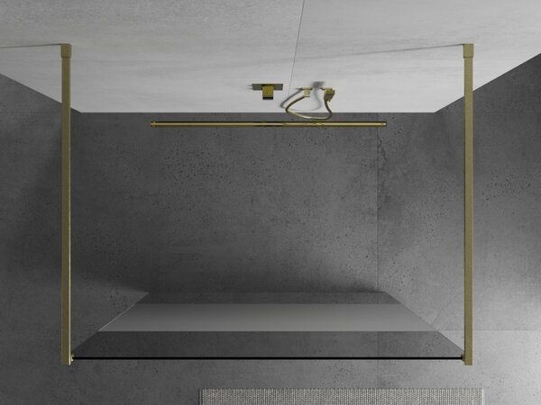 Mexen Kioto, Paravan de duș Walk-In 100 x 200 cm, sticlă mată transparentă de 8 mm, profil auriu mat, 800-100-002-55-35