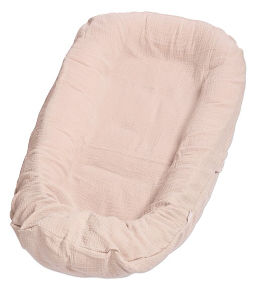 Husa din muselina dubla pentru babynest Kidizi natur, bumbac 100%