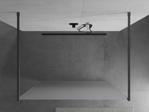 Mexen Kioto, paravan de duș walk-in 130 x 200 cm, sticlă mată 8 mm, profil grafit, 800-130-002-66-30