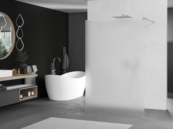 Mexen Kioto, Masa de dus Walk-In 130 x 200 cm, sticla matita 8 mm, profil din otel periat, 800-130-002-97-30