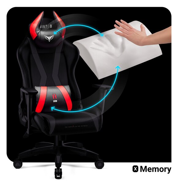 Scaun gaming Diablo X-Horn 2.0 Normal Size: negru-roșu