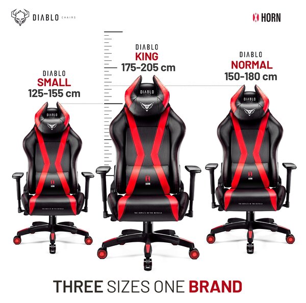 Scaun gaming Diablo X-Horn 2.0 Normal Size: negru-roșu