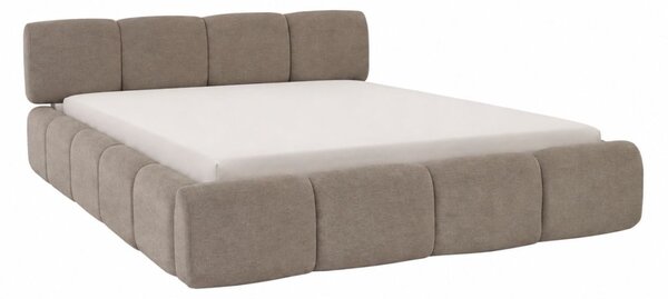 Pat tip bubble cu spațiu de depozitare Alvaro, taupe (160x200 cm)