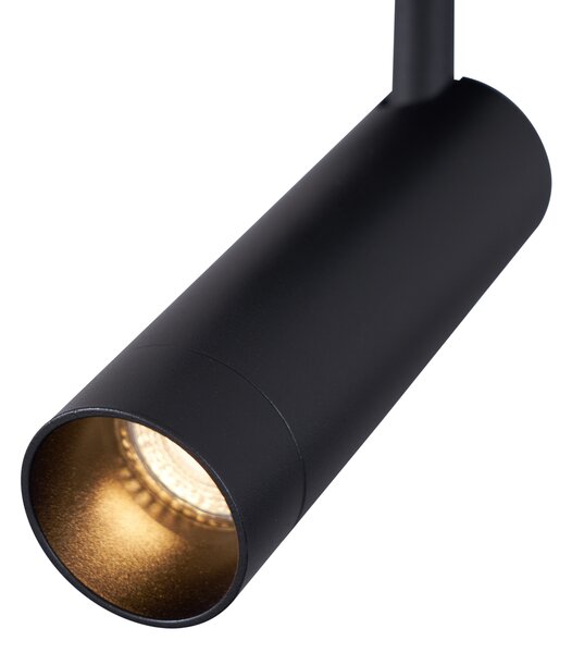 Spot modern de plafon negru rotund GU10 35mm rotativ și înclinabil - Kate