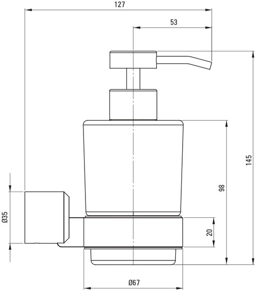 Deante Arnika dozator săpun 200 ml negru ADA_N421