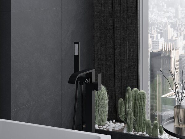 Mexen Lava, robinet pentru cada de baie, negru mat, 752433-70