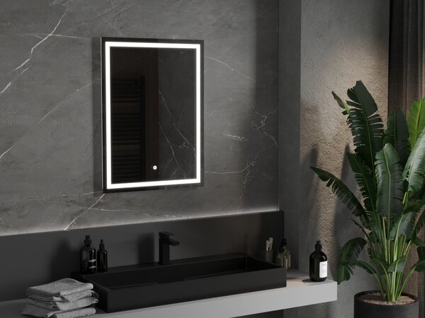 Mexen Miko, oglinda baie LED cu iluminare din spate 60 x 80 cm, 6000K, anti-aburire, 9819-060-080-611-00
