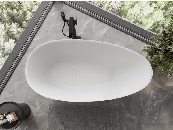 Mexen Milano, cadă de sine stătătoare din conglomerat 150 x 82 cm, alb mat, 57301508500